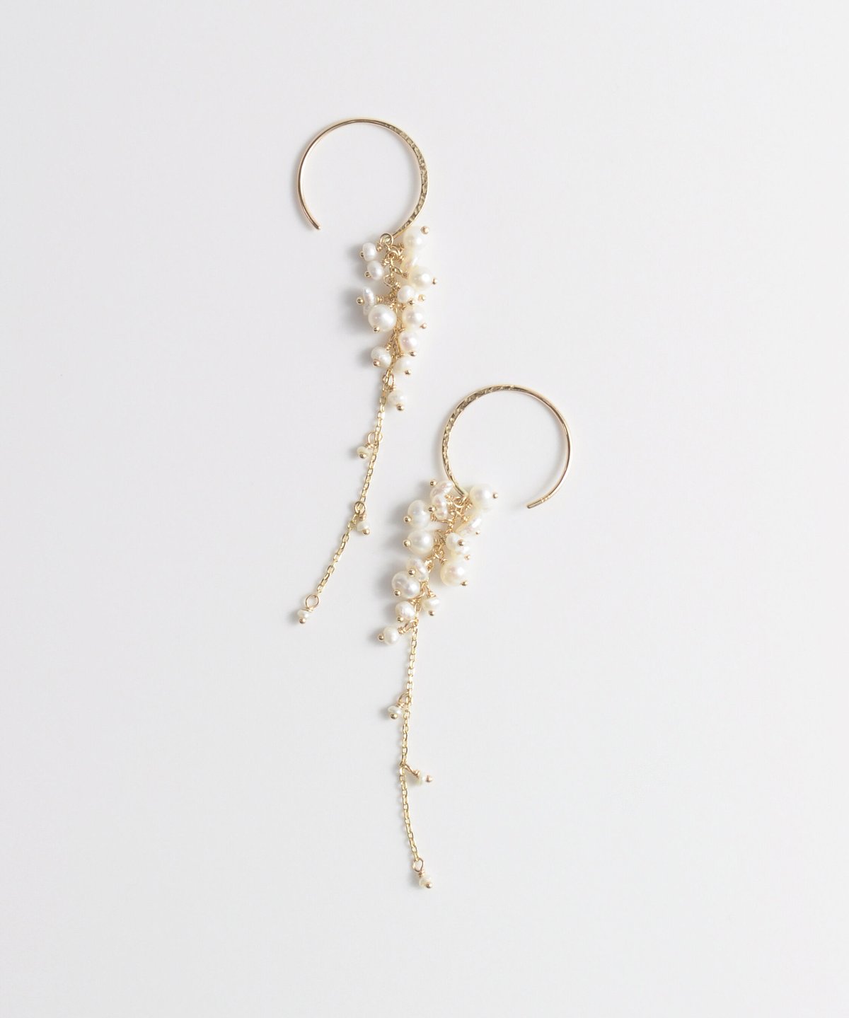 anq.】K10・「Lace」ベビーパールピアス 淡水パール | KU-CROISSANT