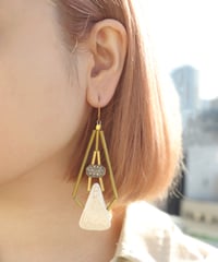 anq. アンク　K10 スモーキークォーツ スタッドピアス anq. ピアス 「anq.」K10・ OneStoneピアス(ターコイズ、アクア