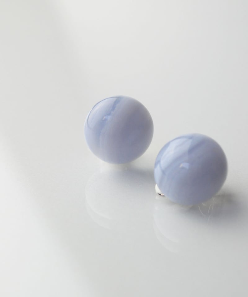 anq.】OneStoneイヤリング【ブルーレースアゲート】 | KU-CROISSANT  