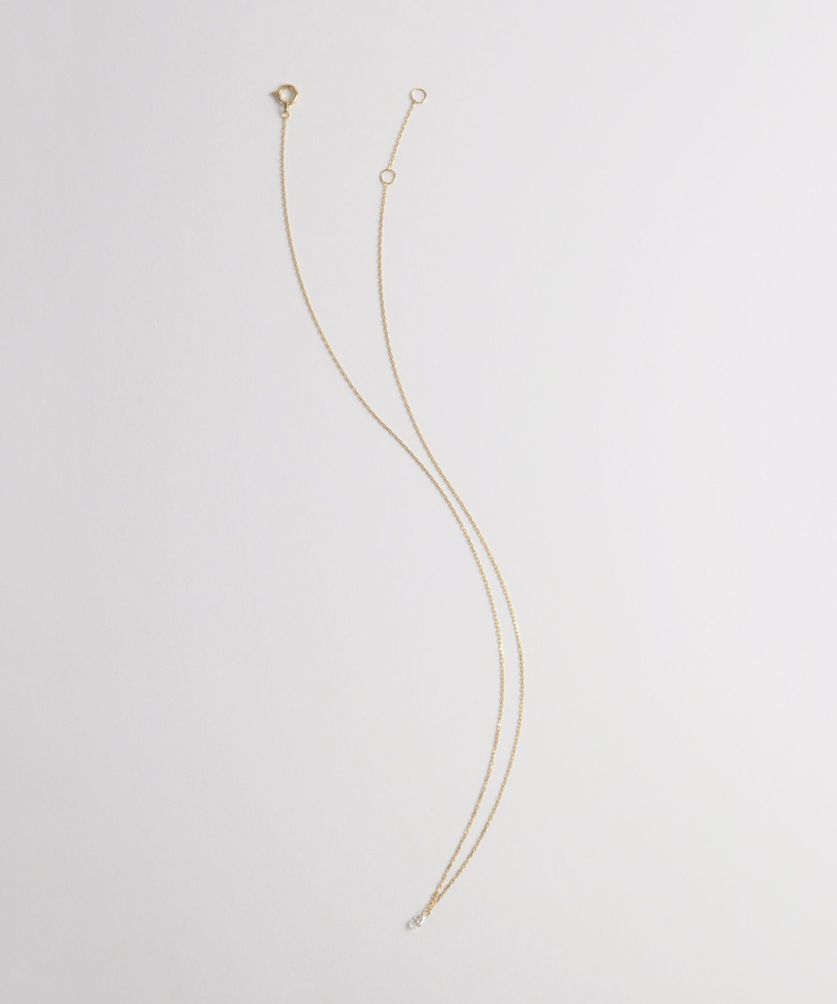 anq.【アンク】K18 ティアドロップ ダイヤモンドネックレス anq.】K18・ティアドロップ 0.12ctダイヤモンド ネックレス | KU