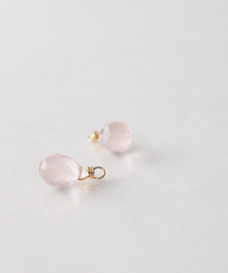 anq.】K10・天然石チャーム ローズクォーツ | KU-CROISSANT 公式