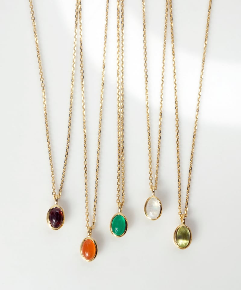 【関税込み】LEVENS JEWELS グリーン Seashell ネックレス anq.】SV925・レインボームーンストーン/カーネリアン