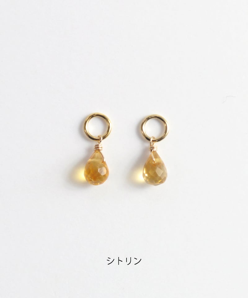 anq.】K10/K14GF 天然石チャーム(カン付き) ターコイズ anq.】K10/K14GF 天然石チャーム(カン付き) ターコイズ