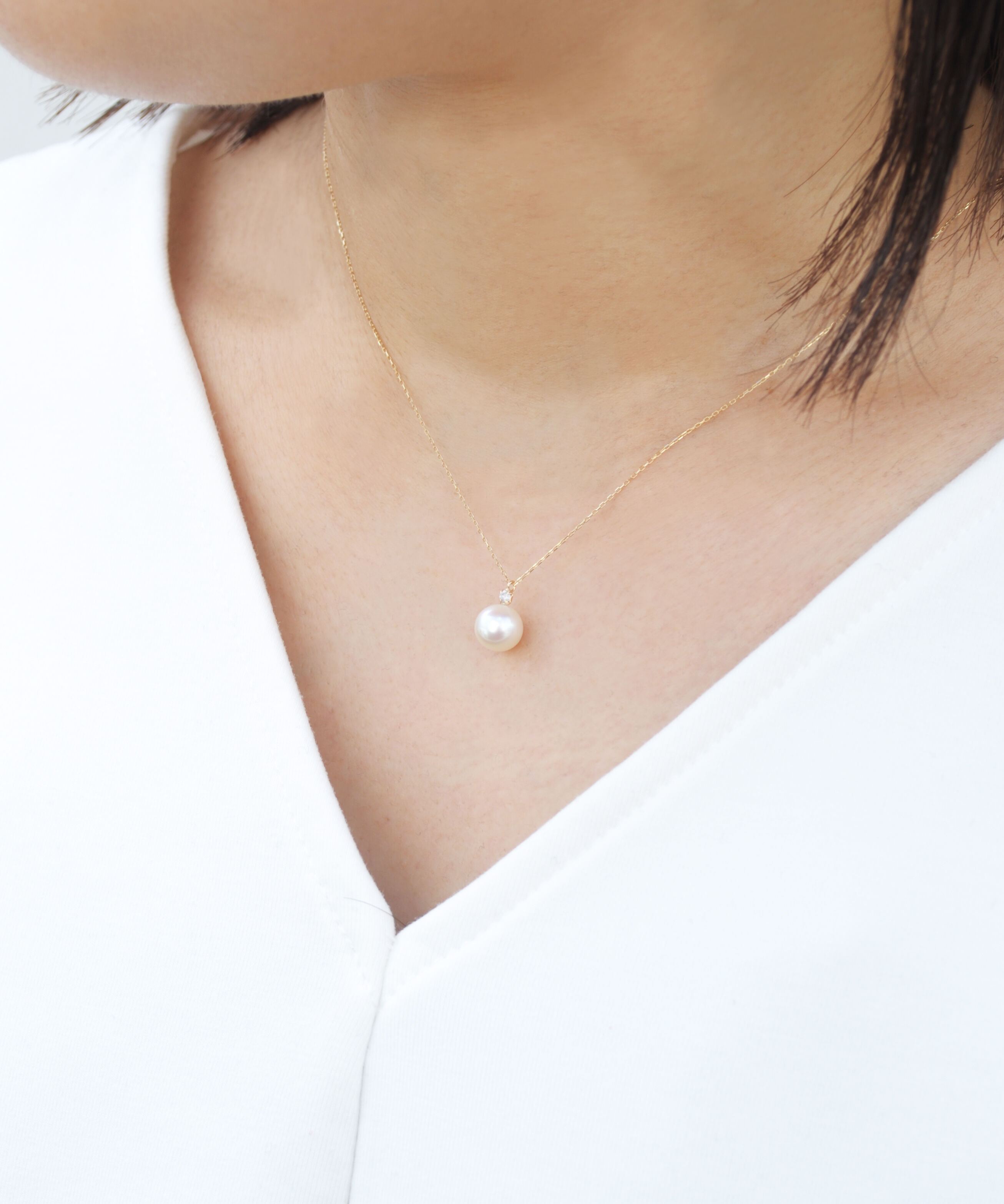 anqanq. アンクアンク　K10 pearlevenネックレス 淡水パール original