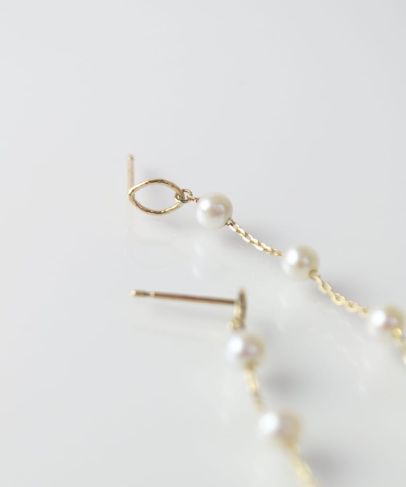 anq.」K10・Pearl dropピアス 淡水パール-