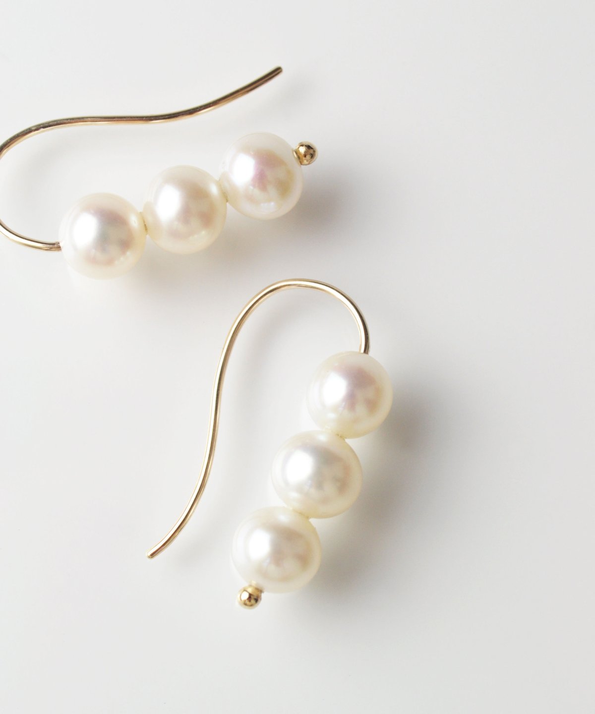 未使用 anq. K10 Pearls フックピアス淡水パール anq.】K10 Pearls フックピアス (淡水パール) | KU-CROISSANT