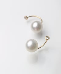 【現行品 美品】 アンク K10 ホワイトトパーズ　ダイヤモンド リング9号 anq.】K10・ホワイトトパーズ×ダイヤ リング | KU-CROISSANT