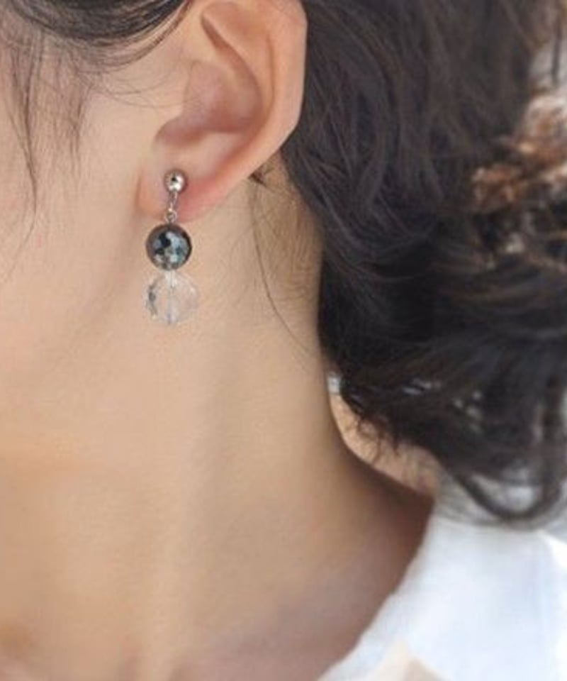 ✩.*˚レイチェル♡再販 クリスタルアクアオーラマロン 1粒ピアス イヤリング ✨天然石✨7mmピンクオパールピアス/イヤリング✨エチオピア産