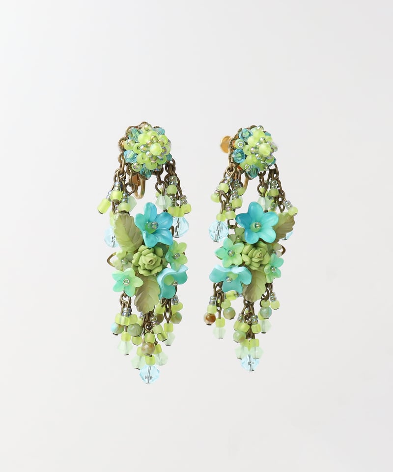 COLLEEN TOLAND】 ブーケフラワーイヤリング(SEAFOAM) | KU-CRO