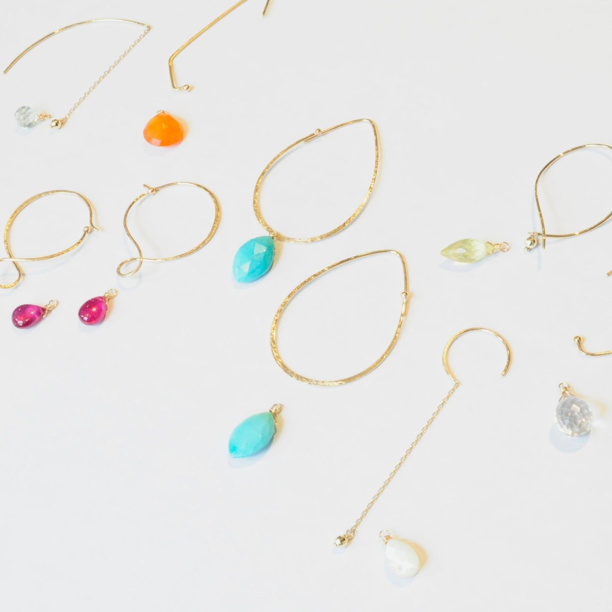 RUGIADA K10 ローズクオーツ　ピアス.ネックレスチャーム anq.】K10・天然石チャーム ローズクォーツ | KU-CROISSANT 公式