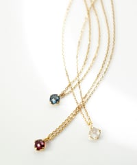 anq.】K18/K10・マロンピアス 【誕生石・ギフト】4月クォーツ | KU