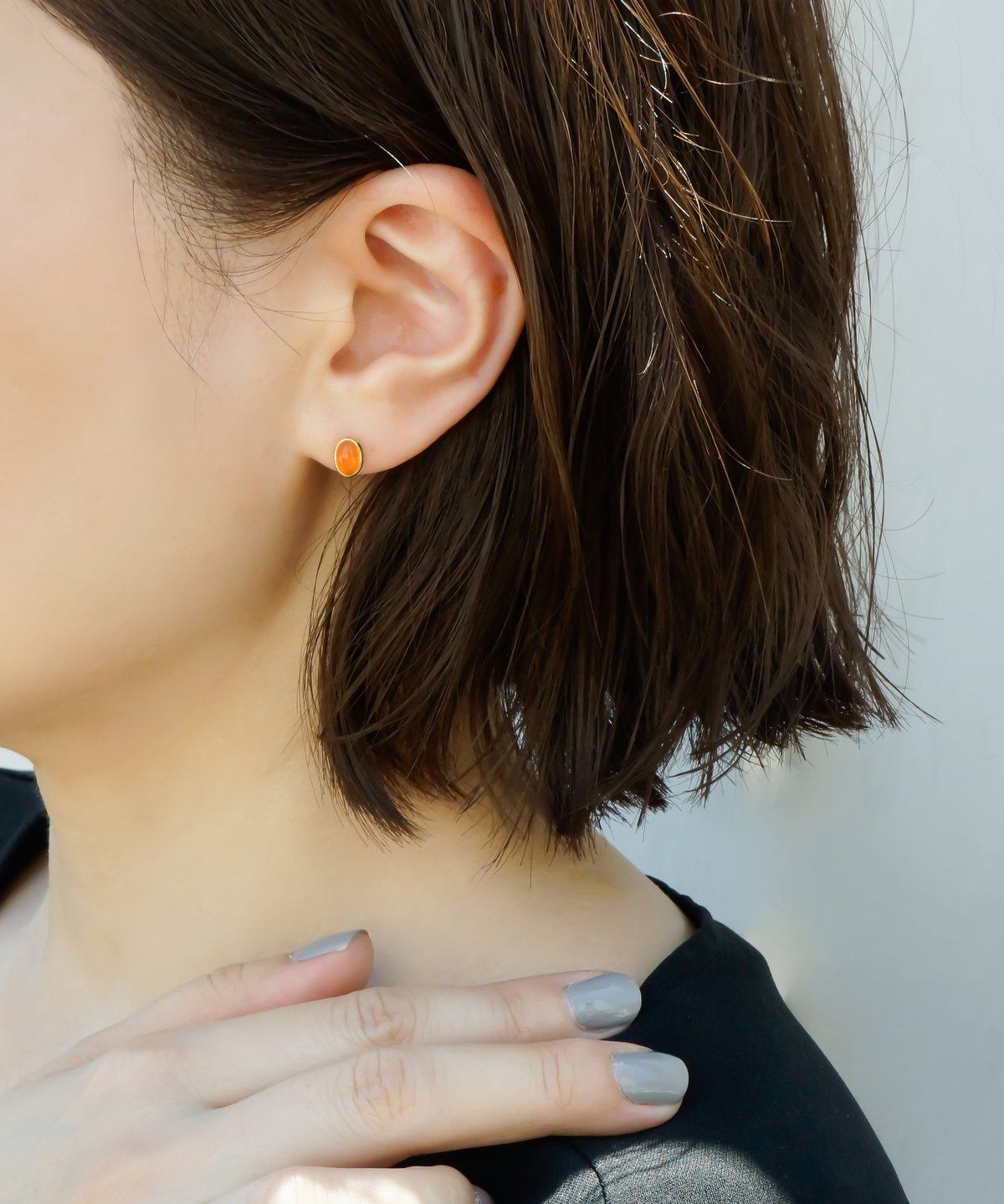 Kaya◆フェザーアゲート×セイロンムーンストーンピアス✧14kgf 14KGF セイロン ムーンストーンZC ピアス | Ratna 《ラトナ