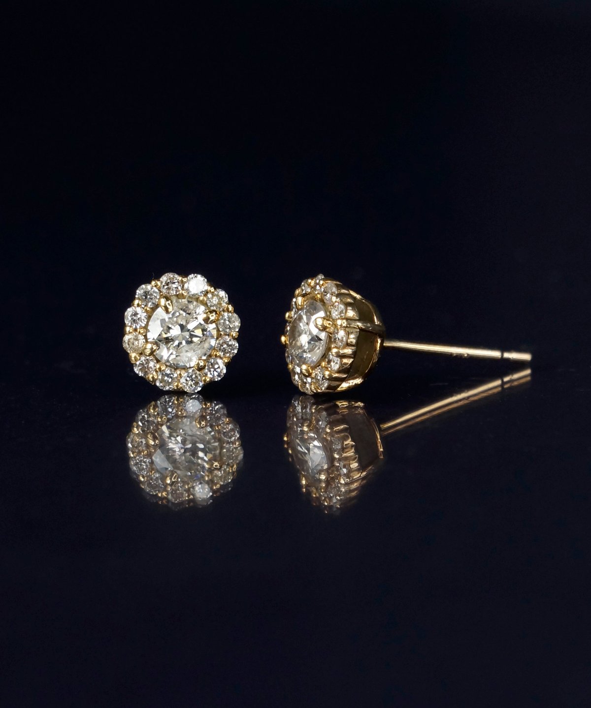 anq.】K10・ダイヤモンド0.45ct ポストピアス | KU-CROISSANT 公