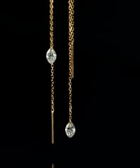 anq.】K10・ グレーパールOneStoneピアス | KU-CROISSANT 公式オ