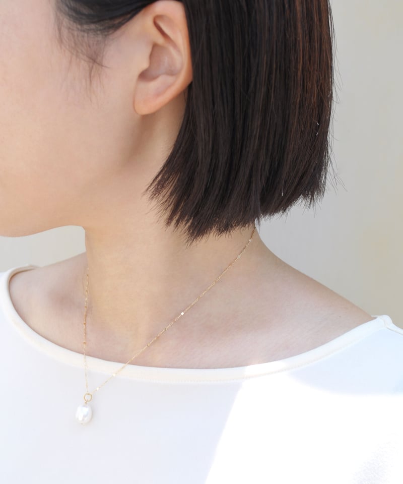 anq.】K14GF ・ホワイトパールワンストーンチャーム | KU-CROISSANT 公