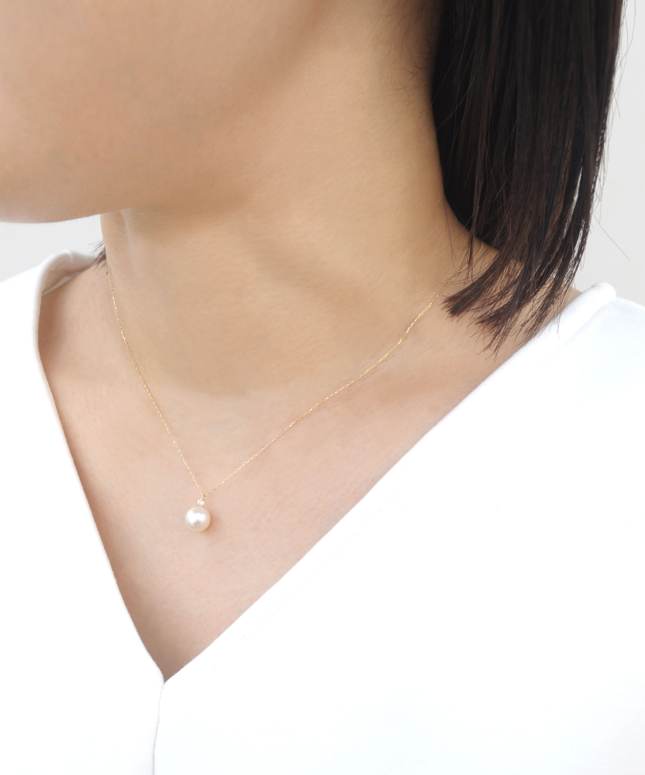 anqanq. アンクアンク　K10 pearlevenネックレス 淡水パール original