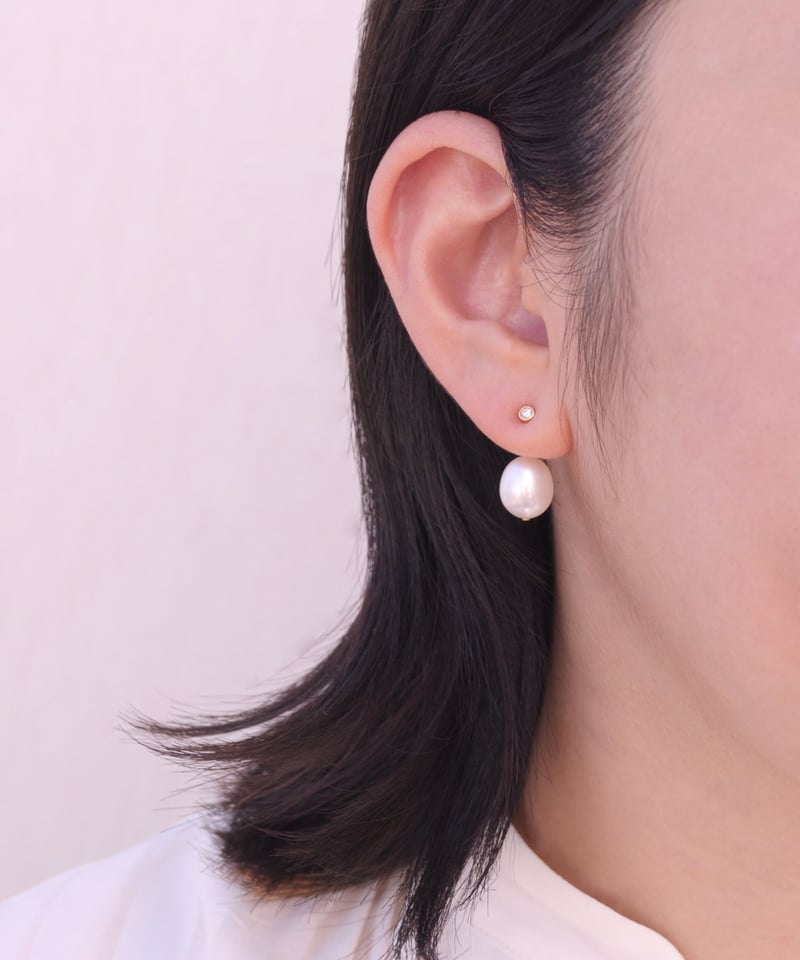 anq.】K14GF ・ホワイトパールワンストーンチャーム | KU-CROISSANT 公