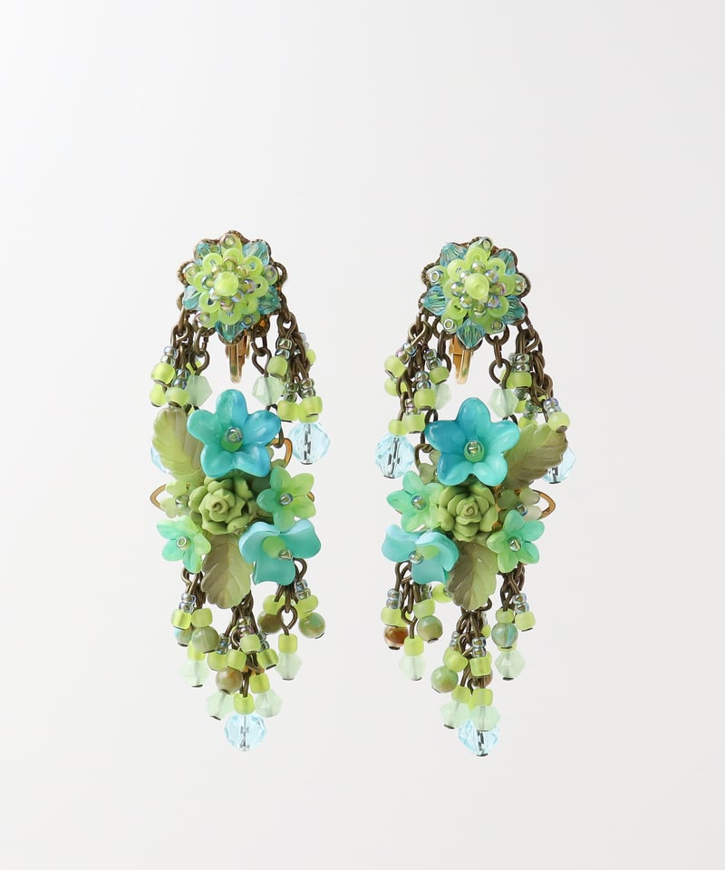 COLLEEN TOLAND】 ブーケフラワーイヤリング(SEAFOAM) | KU-CRO