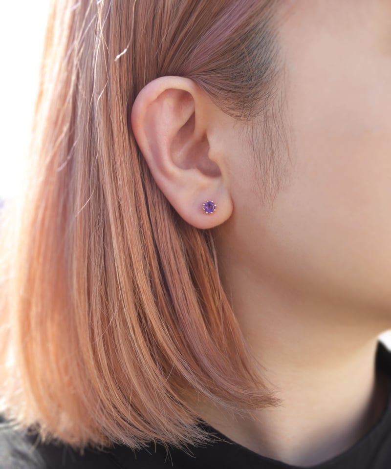 LOIS London K9 アメシストピアス【2月】 | KU-CROISSANT 公式オン