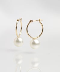「anq.」K１０・パールOneStoneピアス　淡水パール anq. ピアス 「anq.」K10・パールOneStoneピアス 淡水パール