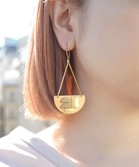 anq.】K18・レーザーホール 0.22ct ダイヤモンド アメリカンピアス