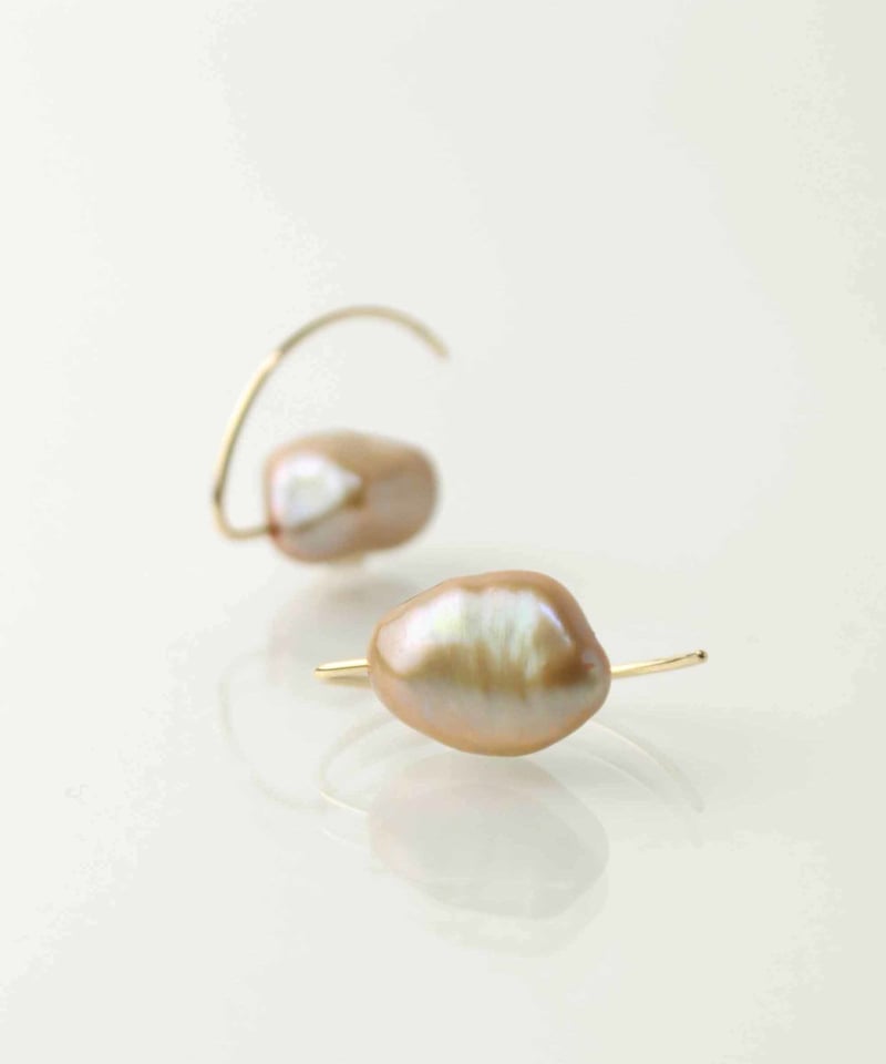 anq. K10バロックパールピアス anq.】K10・有核バロックパール スタッドピアス | KU-CROISSANT