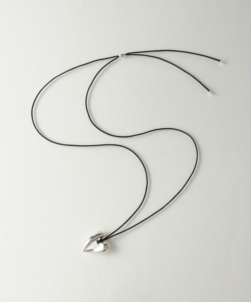 anq.】シルバー925 ハートモティーフ シルクコード ロング