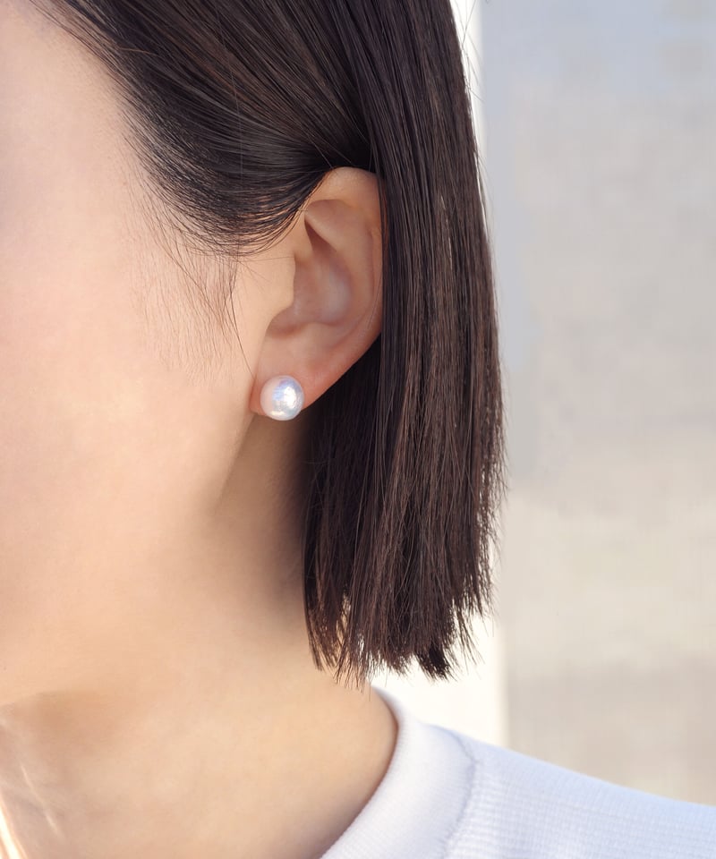 anq.】K10・有核バロックパール スタッドピアス | KU-CROISSANT 公式