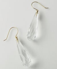 【anq.】ロッククリスタルドロップシェイプ ピアス / イヤリング