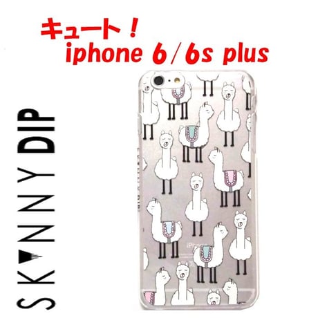 skinnydip スキニーディップ ロンドン の ホワイト ラマ Llama iphone 6 / 6s plus case アイフォン シックス プラス ケース スマホ カバー 海外 ブランド