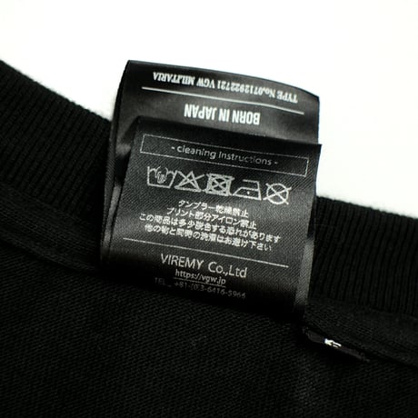 【USED】 VIRGOwearworks "BACK IMPACT LONGSLEEVE" / BLACK Size5(XXL)