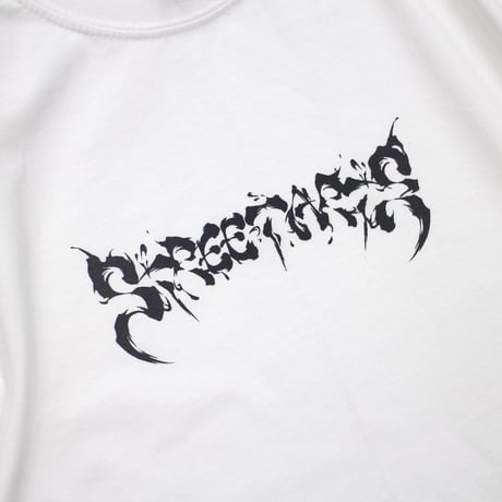 "STREET ARTS HAND DRAWN LOGO LONG SLEEVE T-SHIRT" / WHITE