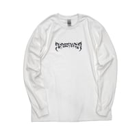 "STREET ARTS HAND DRAWN LOGO LONG SLEEVE T-SHIRT" / WHITE