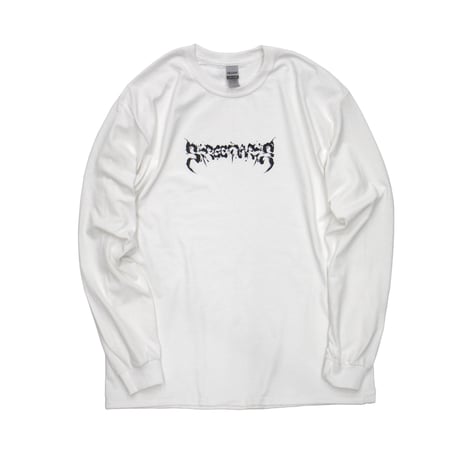 "STREET ARTS HAND DRAWN LOGO LONG SLEEVE T-SHIRT" / WHITE
