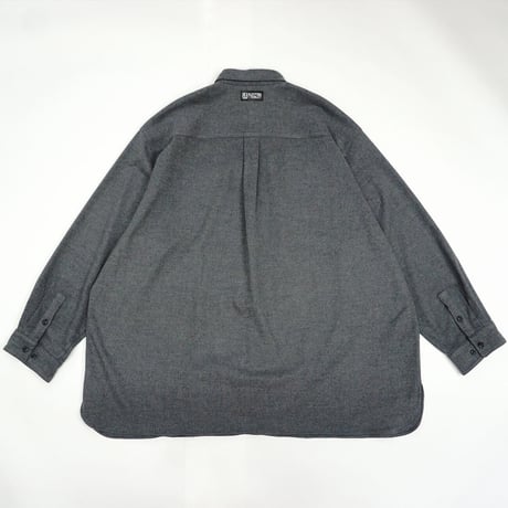 【SLEEPING TABLET】ビックネルシャツ "CRYPTO [ NEL PLAIN SHIRTS ]" / GRAY
