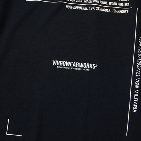 【VIRGOwearworks】 "Active Dry Tee 26" / BLK-WHT