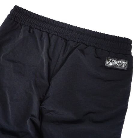【SLEEPING TABLET】パンツ "CRIME [ FLEECE LINING SIDE ZIP PANTS ]" / BLACK-WHITE