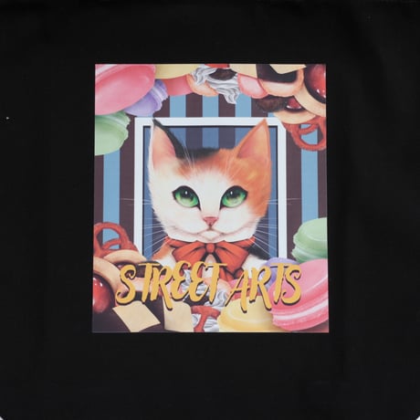 【STREET ARTS】トートバッグ "お菓子なネコトート"