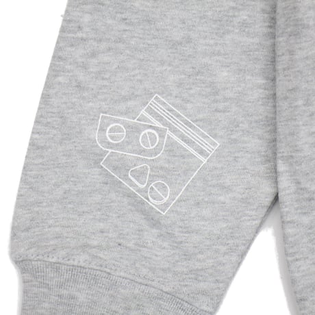 "つぶら × SLEEPING TABLET COLLABORATION HOODIE" / GRAY