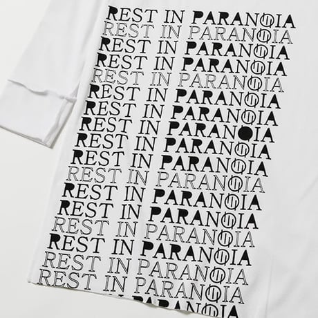 【SILLENT FROM ME】ロング丈カットソー "R.I.P -Long Length Cutsew-" / WHITE