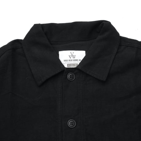 【VIRGOwearworks】ジャケット "Wide and loose shirts jacket" / BLACK