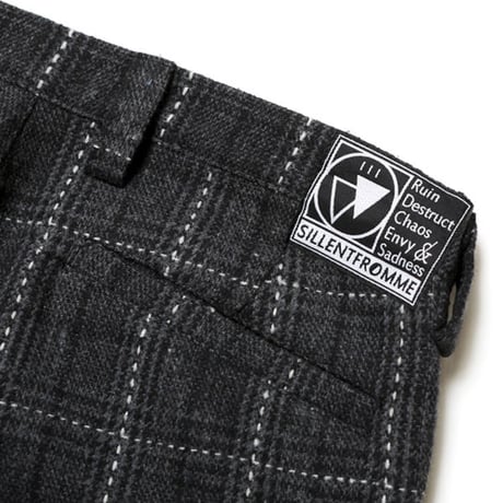 【SILLENT FROM ME】スラックス "KNOWLEDGE -Wool Slacks-" / BLACK