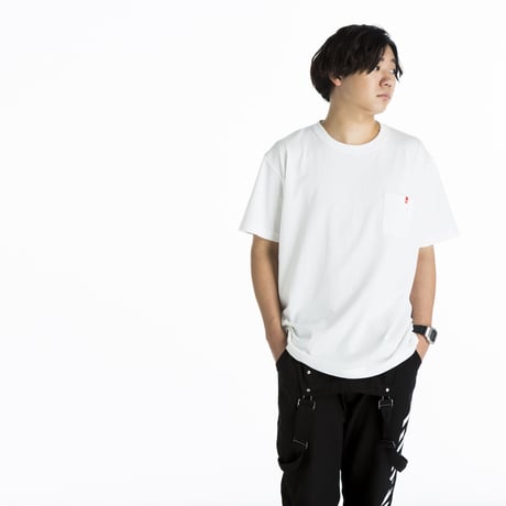 【HEDWiNG】Ｔシャツ "Pocket "MOJYAPON" T-Shirt" / WHITE