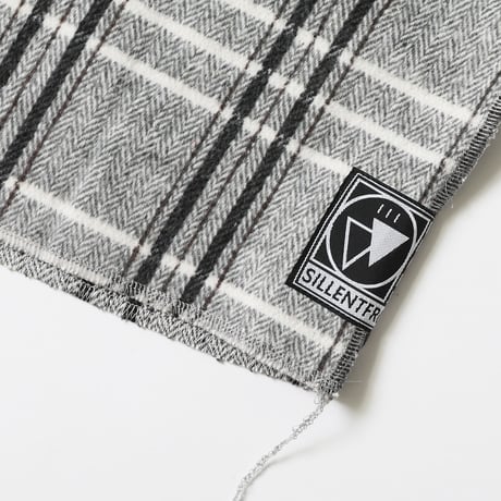 【SILLENT】ポンチョ"EVIDENCE -Extra Wide Poncho-" / GRAY CHECK