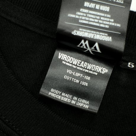 【USED】 VIRGOwearworks "BACK IMPACT LONGSLEEVE" / BLACK Size5(XXL)
