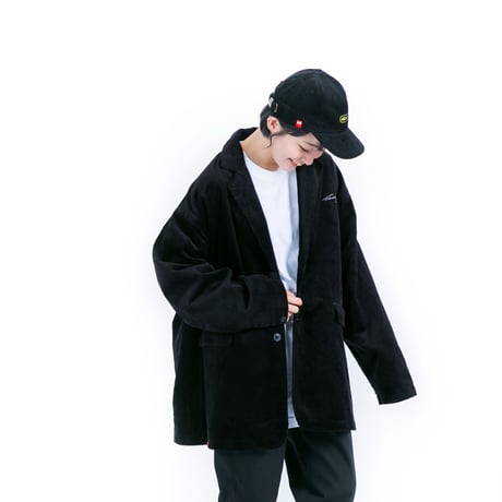 【HEDWiNG】ジャケット "Sign logo Big Corduroy jacket" / BLACK