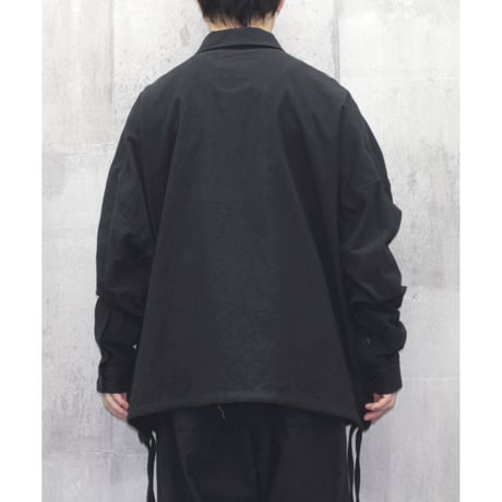 【VIRGOwearworks】ジャケット "Wide and loose shirts jacket" / BLACK