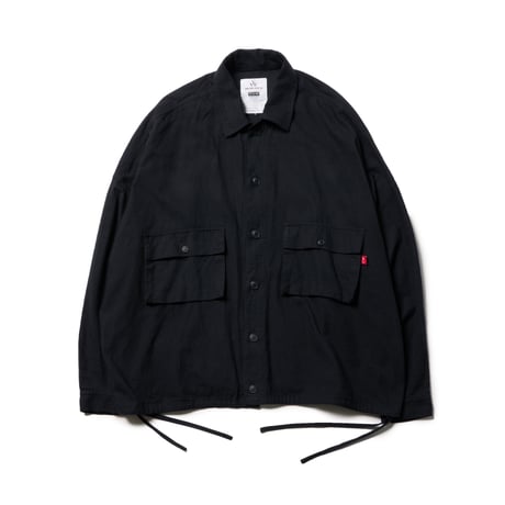 【VIRGOwearworks】ジャケット "Wide and loose shirts jacket" / BLACK