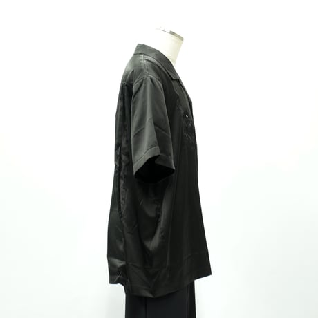 【VIRGOwearworks】 ボーリングシャツ "LUXE BOWLING SATIN SHIRT" / BLACK
