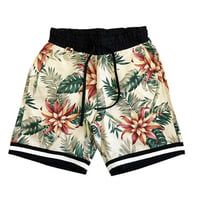 FLORAL SHORTS / WHITE